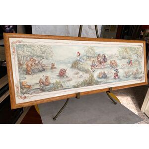 Stunning vintage framed Beatrix Potter print The Tale of Peter Rabbit must see